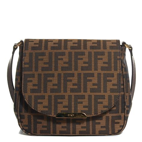 Fendi Zucca Small Crossbody Bag, Tobacco 